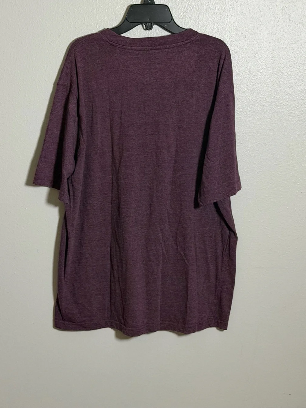 Cactus Man Minimalist Henley Short Sleeve Shirt‎ Casual Purple Plum size XL
